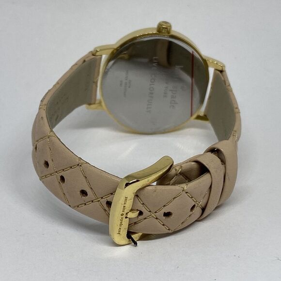 Kate Spade New York Metro 0785 Women Beige Leather Analog Dial Wrist Watch VK117 main image 11